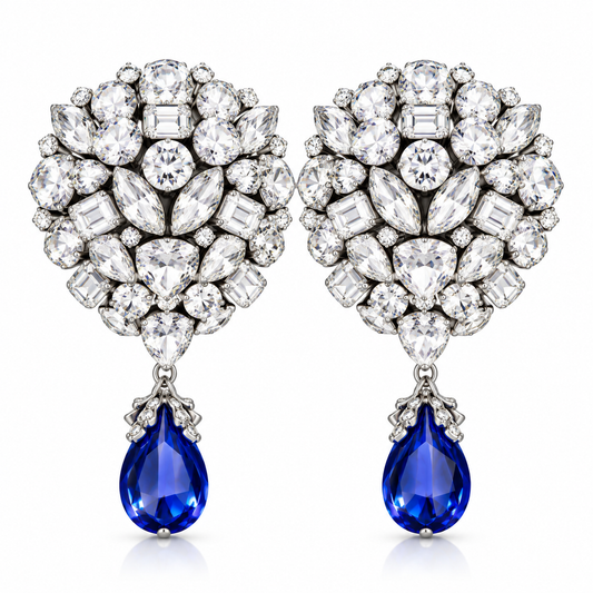 Sapphire Royale Crystal Earrings