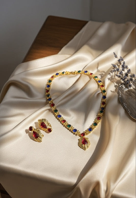 Regal Gemstone Statement Set