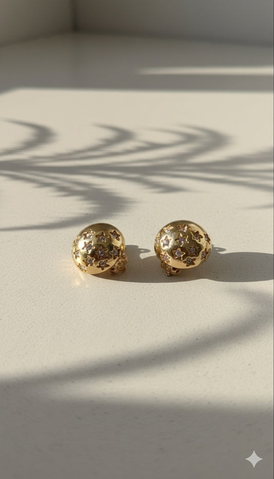 Celestial Star Clip-On Earrings