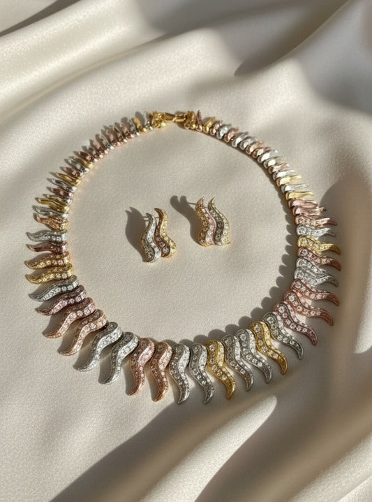 Tricolor Flame Statement Set