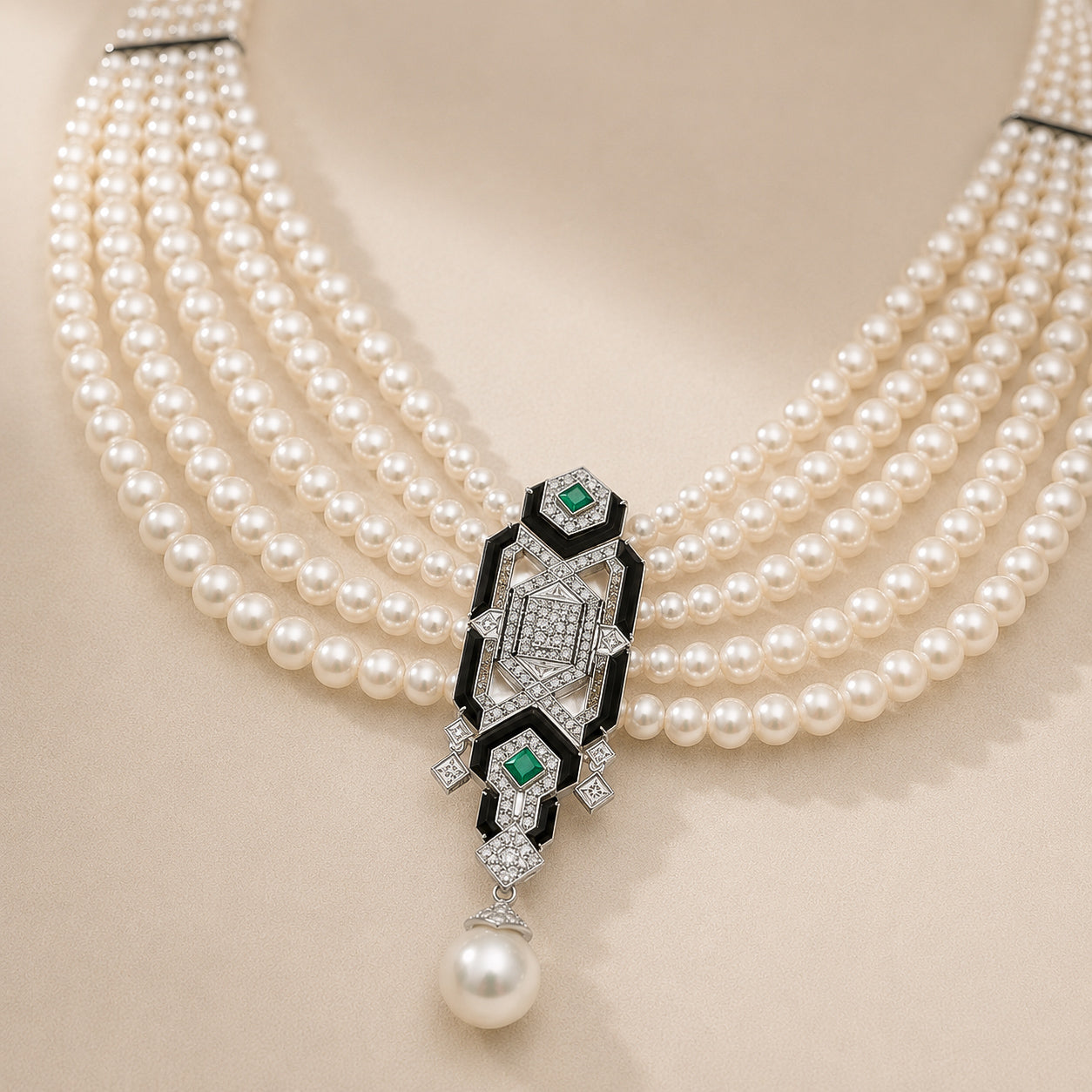 Royal faux pearl necklace and earrings set “Pre-order “