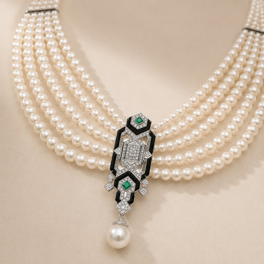 Royal faux pearl jewelry set “Pre-order “