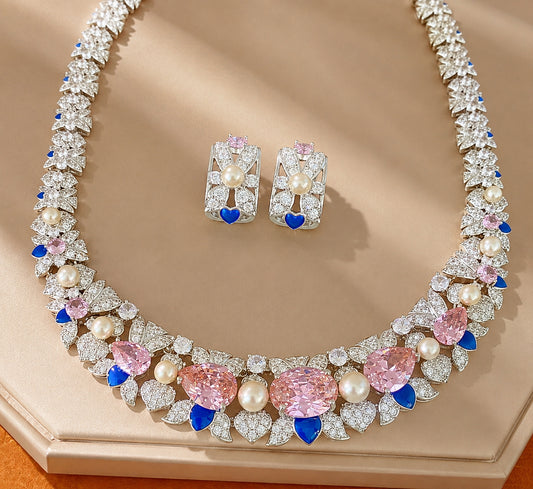 Rosé Sapphire Garden jewelry Set “Pre-order “