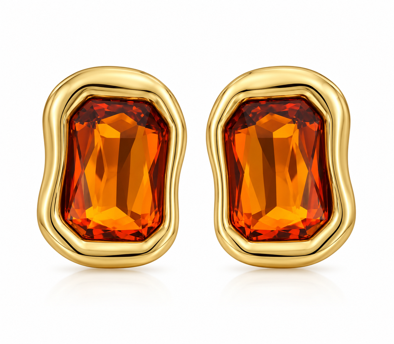 Amber Radiance Statement Earrings