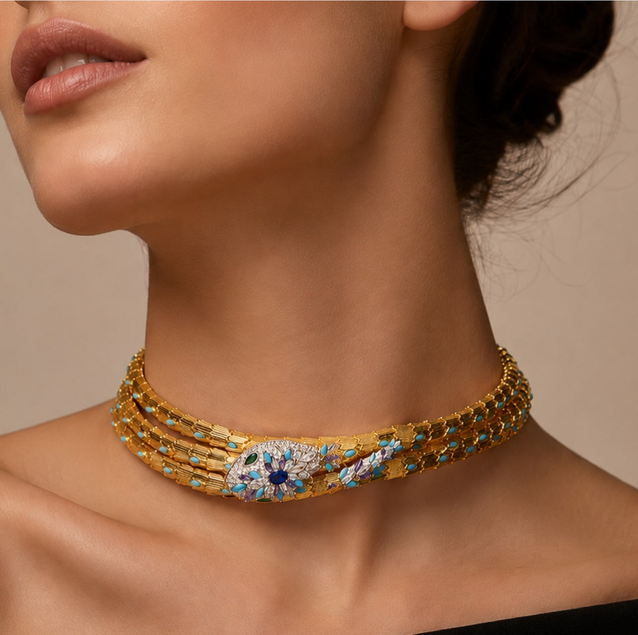 Head snake choker jewelry set “Pre-order “