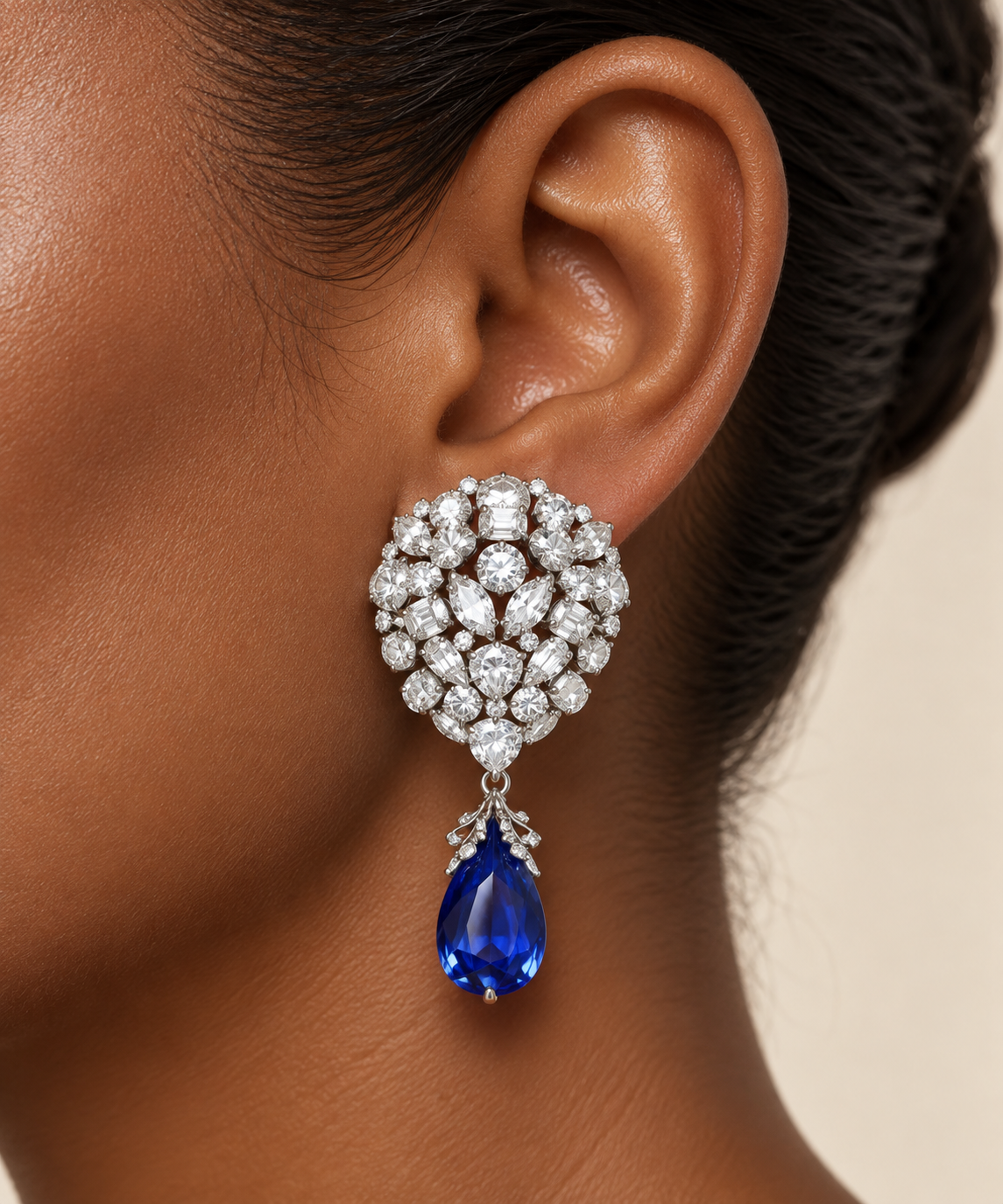 Sapphire Royale Crystal Earrings
