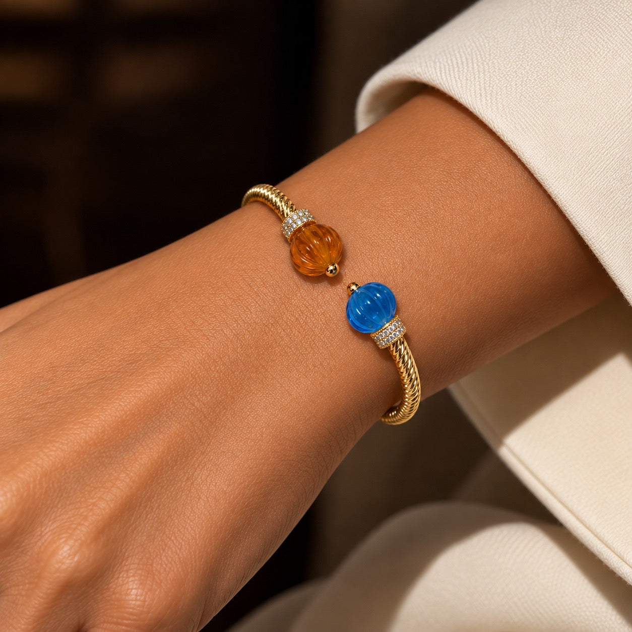 Duo Color Cuff Adjustable Bracelet “Pre-order “