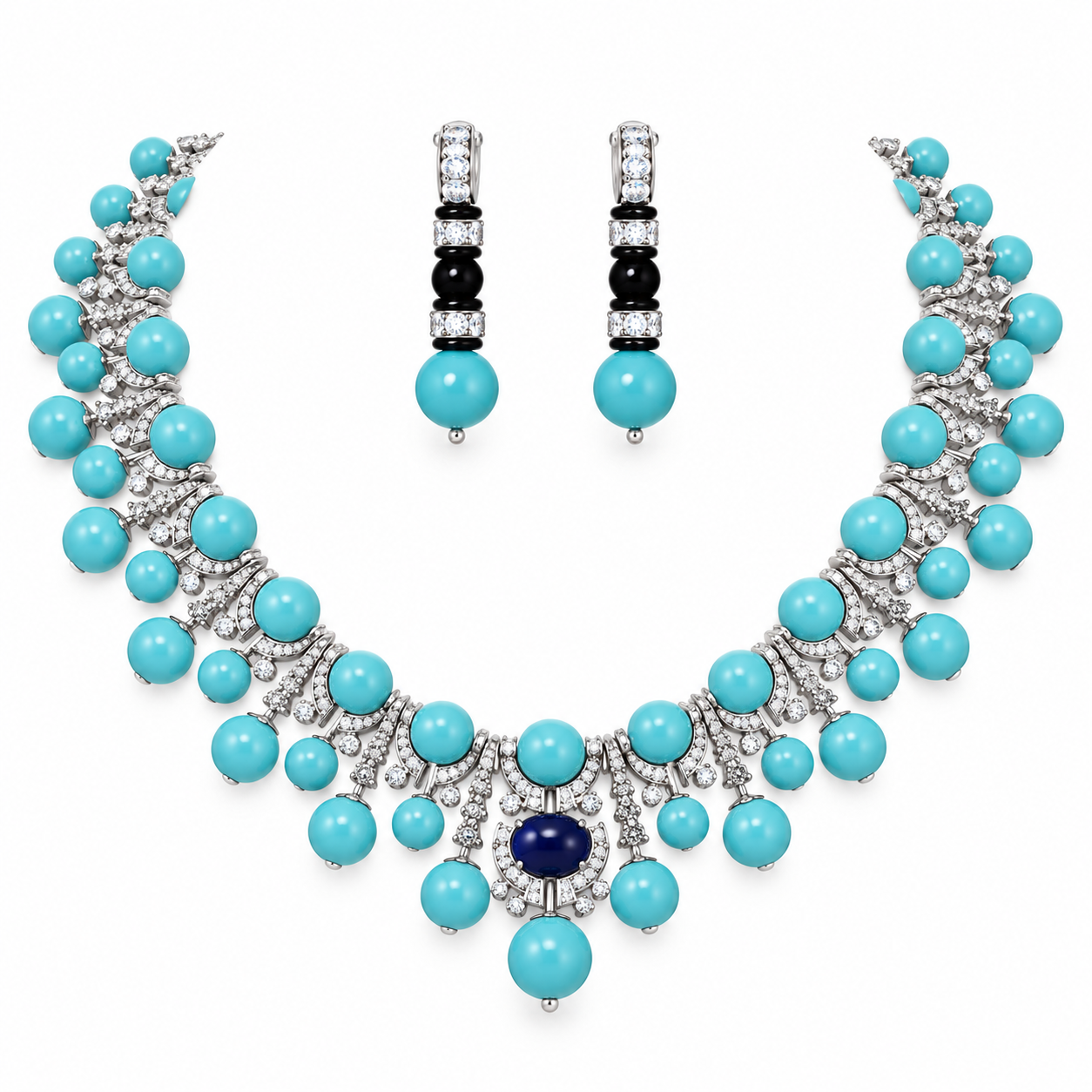 Turquoise Royale Statement Jewelry Set “Pre-order “