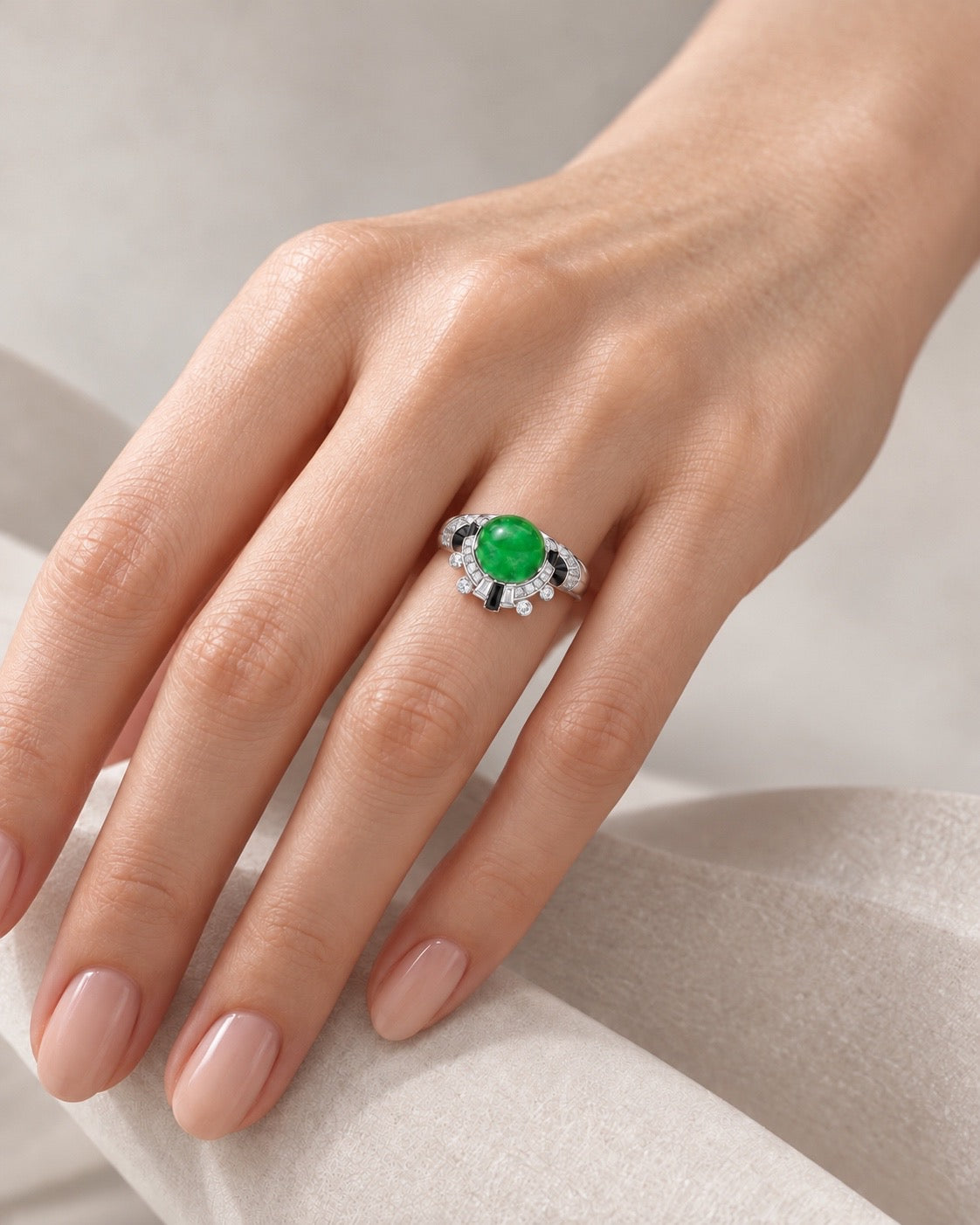 Emerald Art Deco Statement set “Pre-order “
