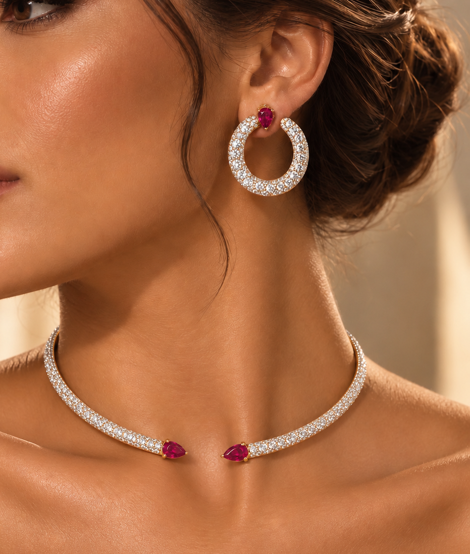 Ruby Lumière Choker Set “Pre-order “