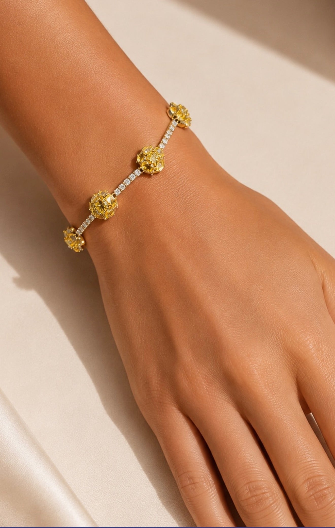 Golden Fleur Crystal Jewelry Set