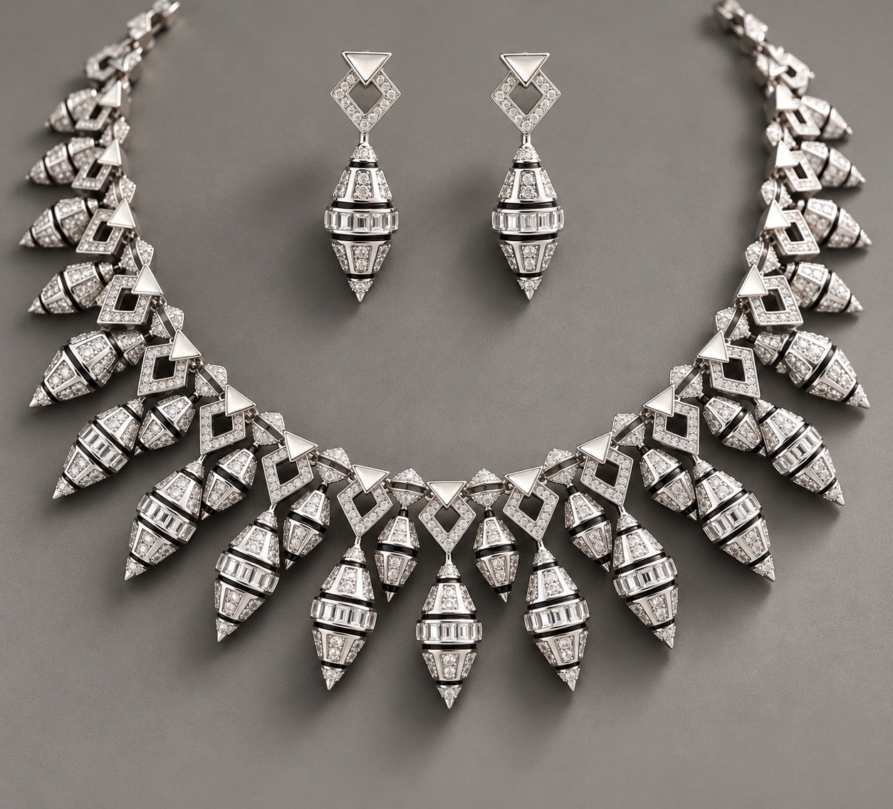 The Imperial Art Deco Crystal Jewelry Set “Pre-order “
