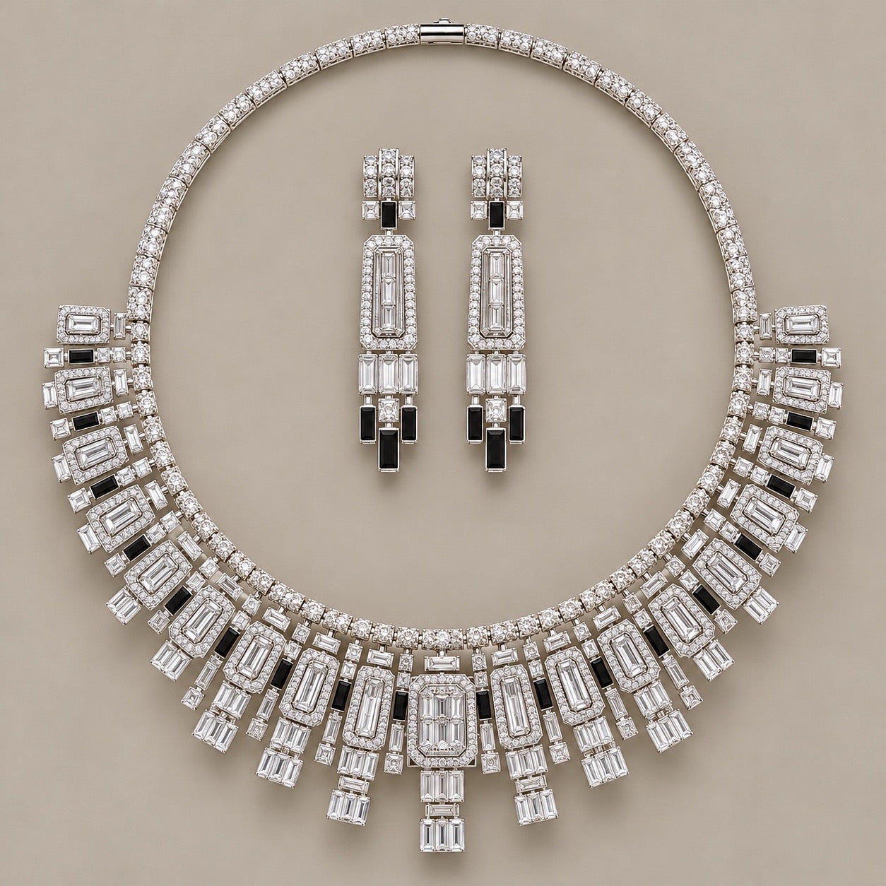 Noir Éclat Art Deco Jewelry Set