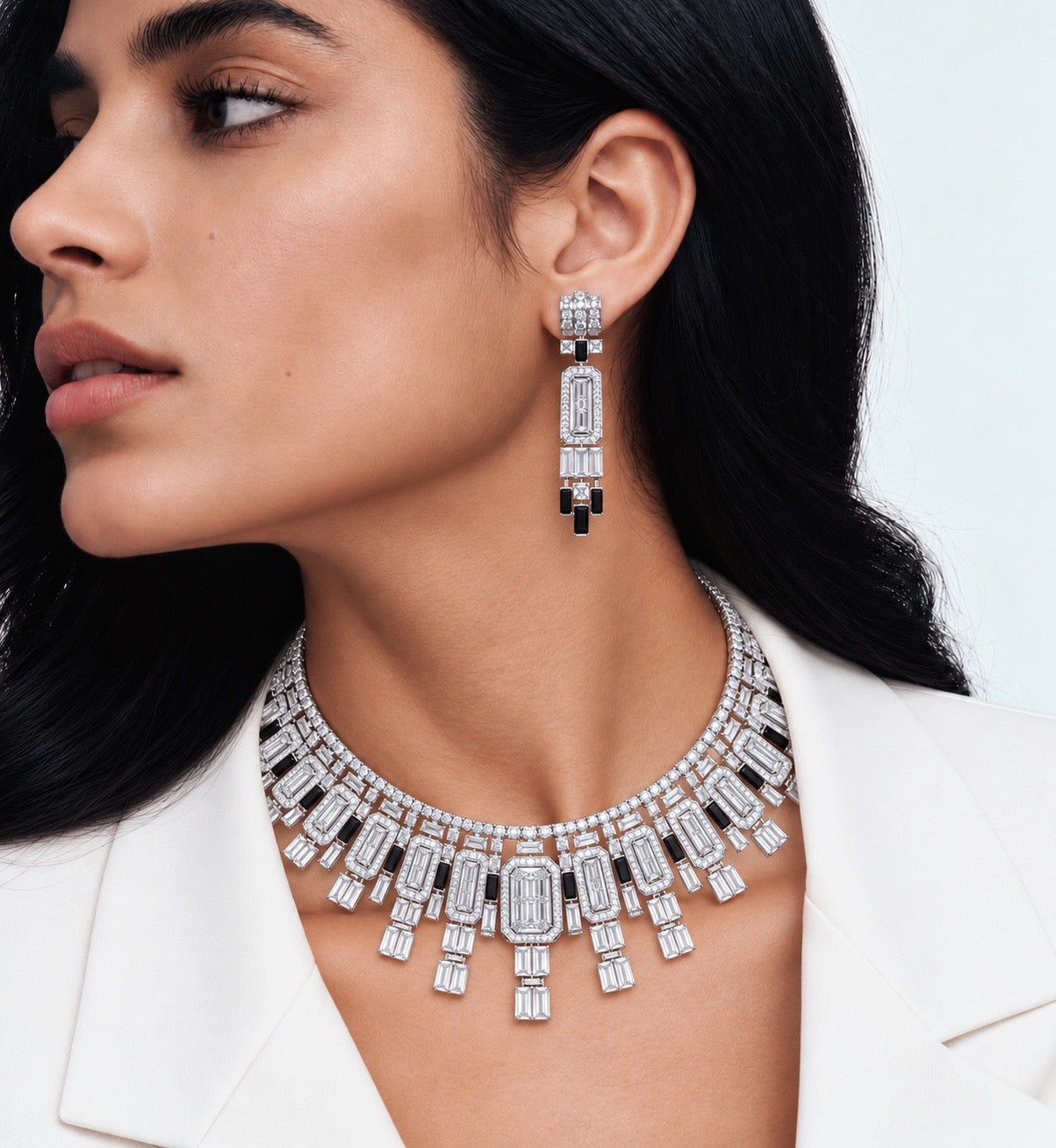 Noir Éclat Art Deco Jewelry Set